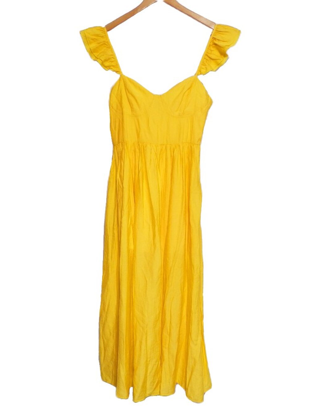 Vici Collection Golden Yellow Sleeveless Midi Sun Dress, Size S